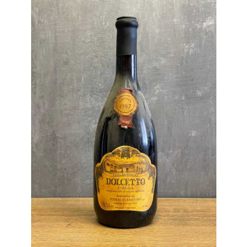 Вино Poderi Scanavino Dolcetto d’Alba 1987 года