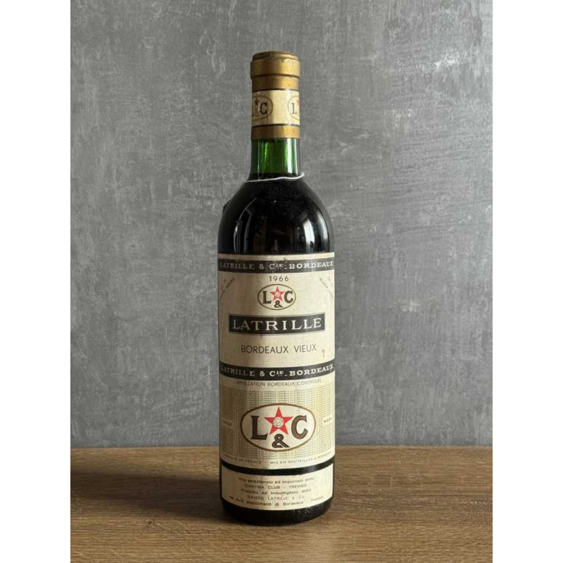 Вино Latrille & Cie Bordeaux Vieux 1966 года.