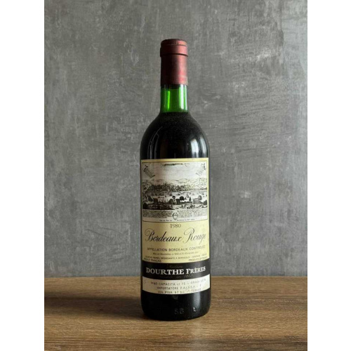 Вино Dourthe Frères Bordeaux Rouge 1980 года.