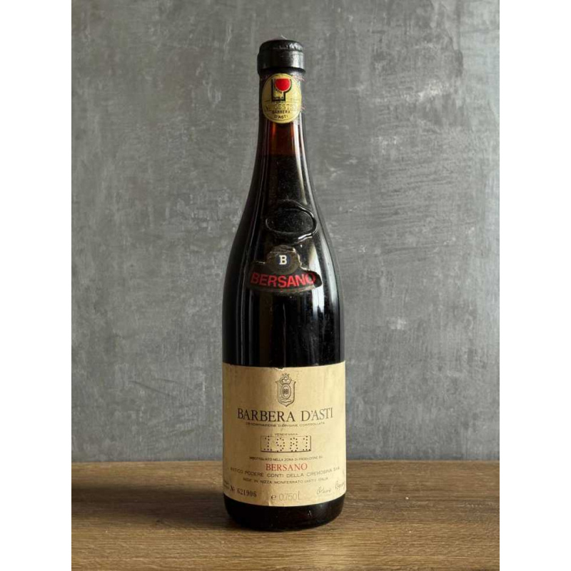 Вино Bersano Barbera d’Asti 1981 года.