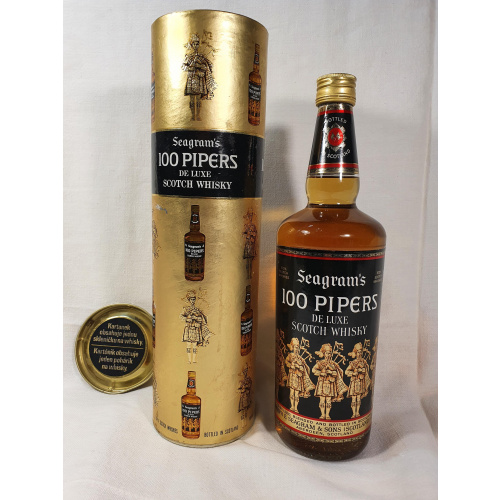 Seagram`s 100 PIPERS DE Luxe Blended Scotch Whisky 1970s 40% 75cl