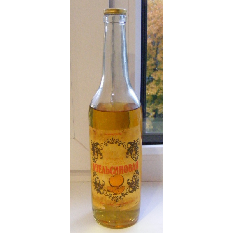 Настойка горькая Апельсиновая . 1992 год.Рязань.