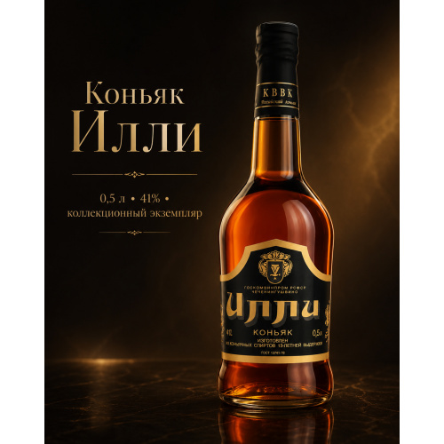 Редкая коллекционная бутылка коньяка «Илли»