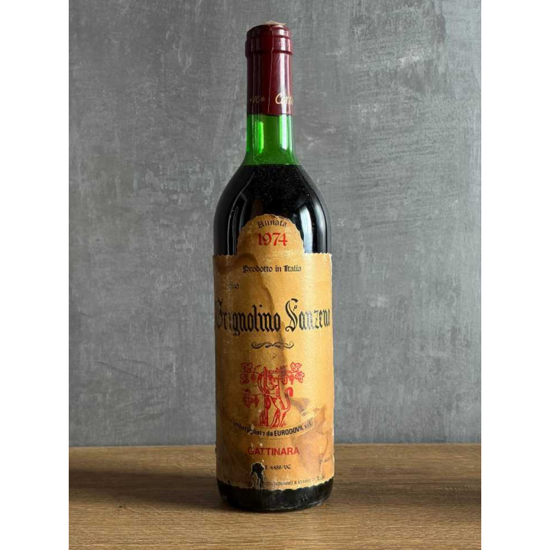Вино Grignolino Sanzeno Gattinara 1974 года.