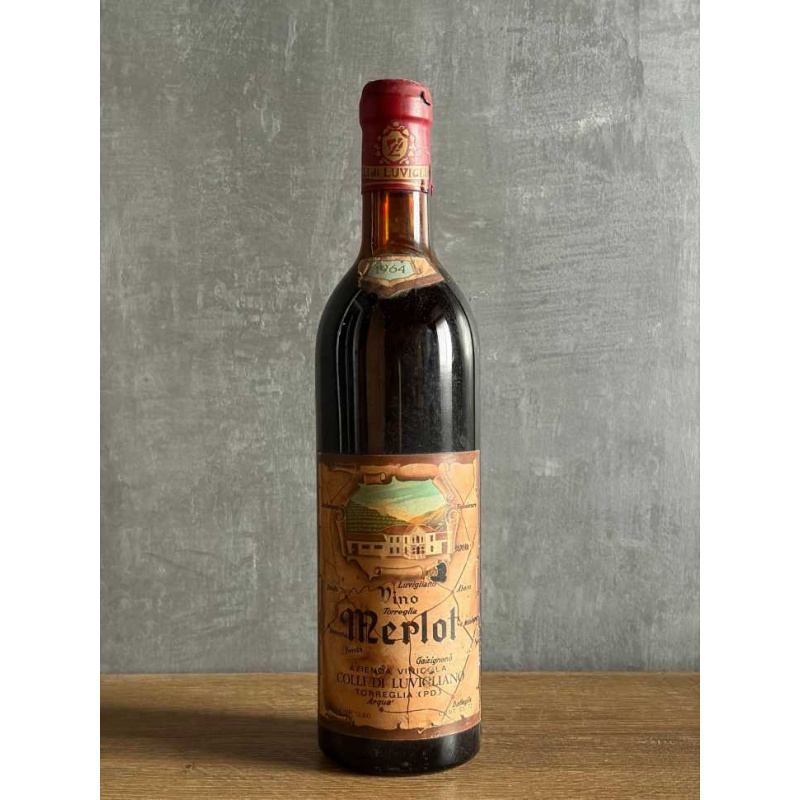 Вино Colli di Luvigliano Merlot 1964 года.