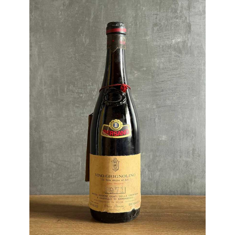 Вино Bersano Grignolino 1971 года.