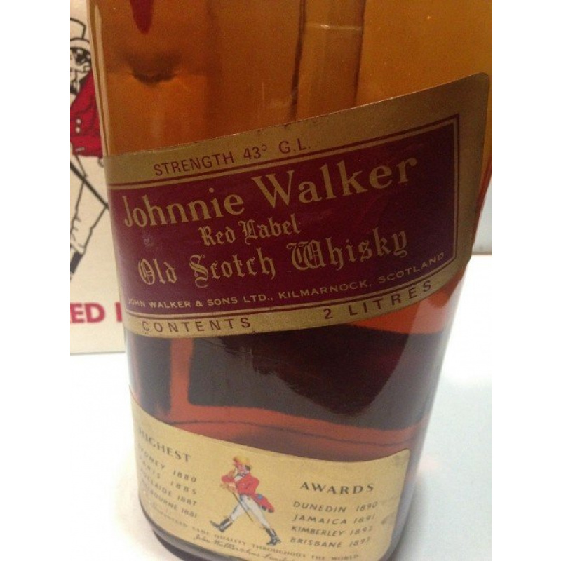 Johnnie Walker Red label 2л огромная бутылка